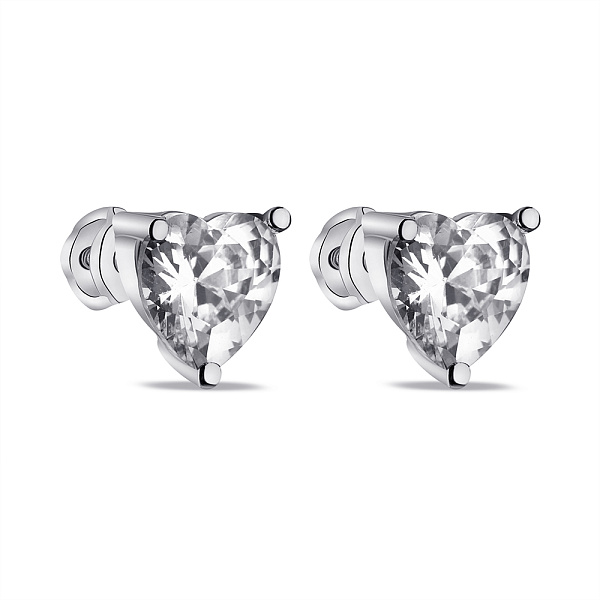 Серьги-пусеты из серебра с фианитами (арт. 7518/617сп) – изображение 1