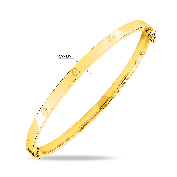 Серебряный браслет-скоба с родированием (арт. 7509/1706/4ж) – изображение 2
