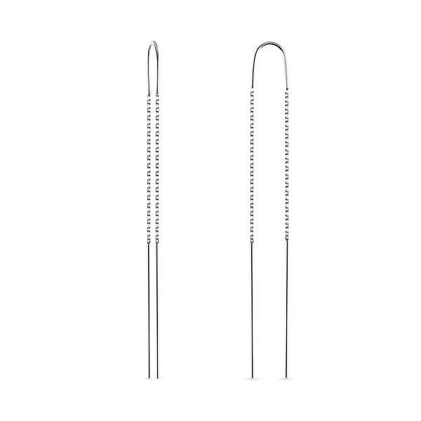 Серьги протяжки из белого золота (арт. 107626б) – изображение 1