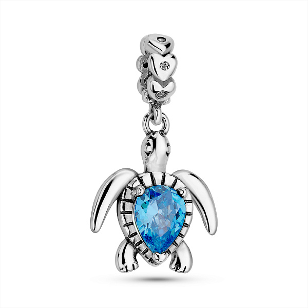 Серебряный шарм Черепаха (арт. 7903/4354аг) – изображение 1