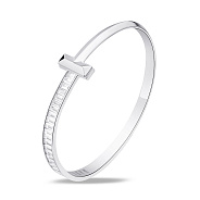 Фото Серебряный браслет-скоба с фианитами Trendy Style (арт. 7509/3747)