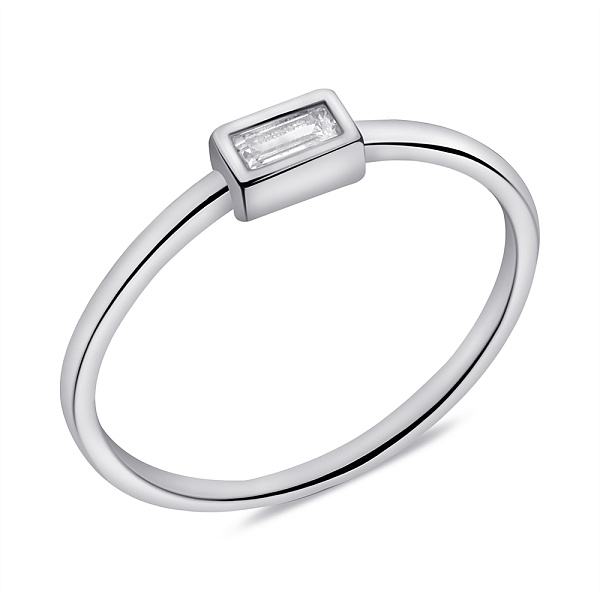 Серебряное кольцо с фианитом (арт. 7501/7025) – изображение 1