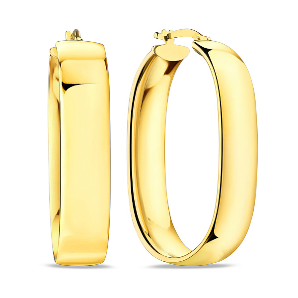 Серьги-кольца из желтого золота (арт. 109956/35ж) – изображение 1