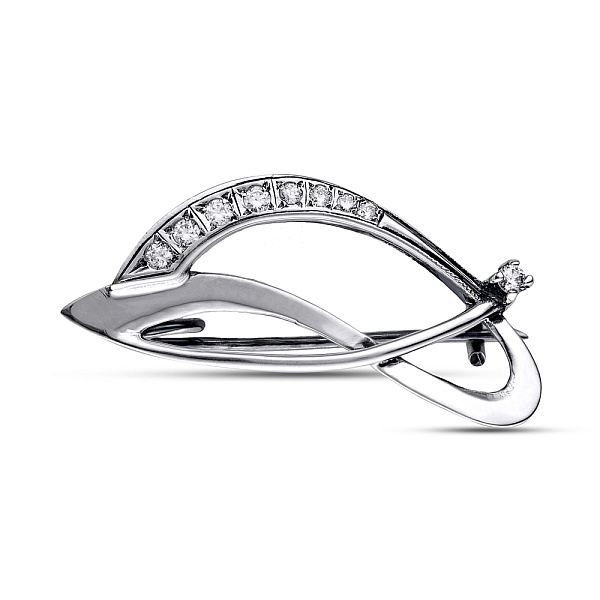Серебряная брошь с фианитами (арт. 7905/6110011) – изображение 1