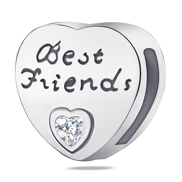Серебряный шарм бусина Best Friends (арт. 7903/2213) – изображение 1