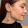 Длинные серьги-подвески из желтого золота с перламутром (арт. 107894/15жп) – изображение 3