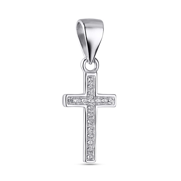 Серебряная крестик с фианитами (арт. 7503/2426/2) – изображение 1