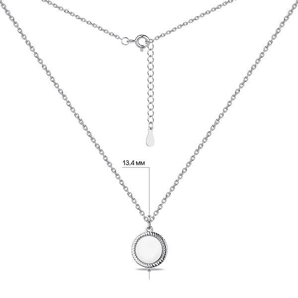 Серебряное колье без камней (арт. 7507/1783) – изображение 3