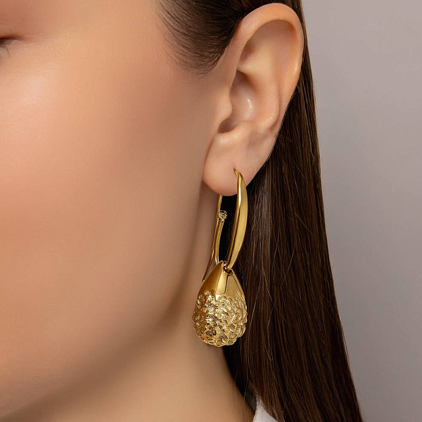 Серьги из желтого золота Francelli (арт. е1091749ж) – изображение 3