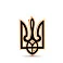 Золотой значок Герб Украины-Трезубец с эмалью (арт. 360236еч) – изображение 1