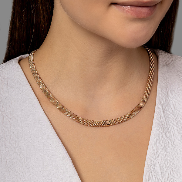Золотое колье без камней (арт. 353042) – изображение 2