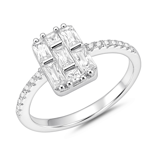 Серебряное кольцо с фианитами (арт. 7501/8577) – изображение 1