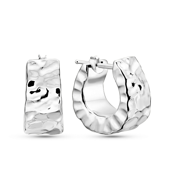 Сережки-кільця з білого золота Francelli (арт. 1091862/15б) – зображення 1