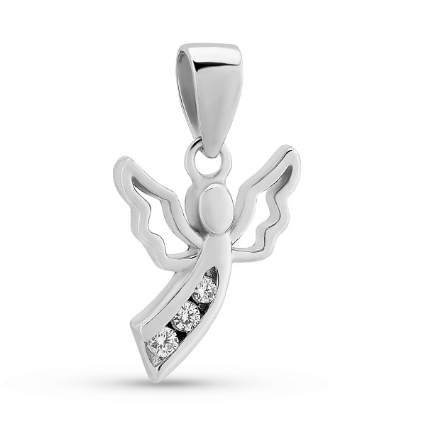 Серебряный кулон Ангел с фианитами (арт. 7503/4389) – изображение 1