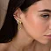 Сережки Синергия из желтого золота с фианитами (арт. 110185ж) – изображение 6