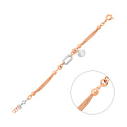 Фото Браслет из красного золота с подвеской (арт. 3261329кбП1)