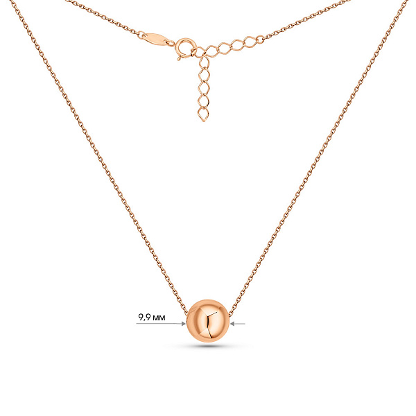 Золотое колье Шар (арт. 352109/10) – изображение 4