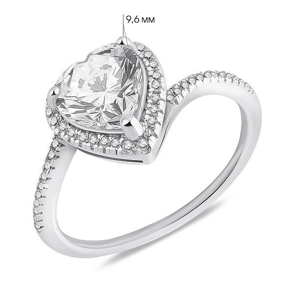 Серебряное кольцо с фианитами (арт. 7501/7056) – изображение 2