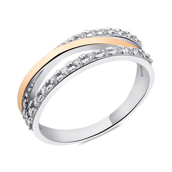 Серебряное кольцо с фианитами (арт. 7201/025кю) – изображение 1
