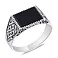 Серебряная печатка с ониксом (арт. 7906/0633.10о) – изображение 1