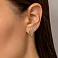Золотые серьги Листики з фианитами (арт. 111336) – изображение 3