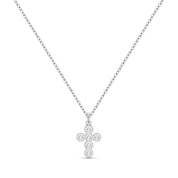 Серебряное колье Крестик с фианитами (арт. 7507/1101) – изображение 1