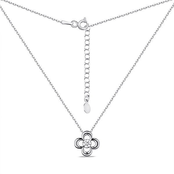 Серебряное колье с фианитом (арт. 7507/2135) – изображение 2