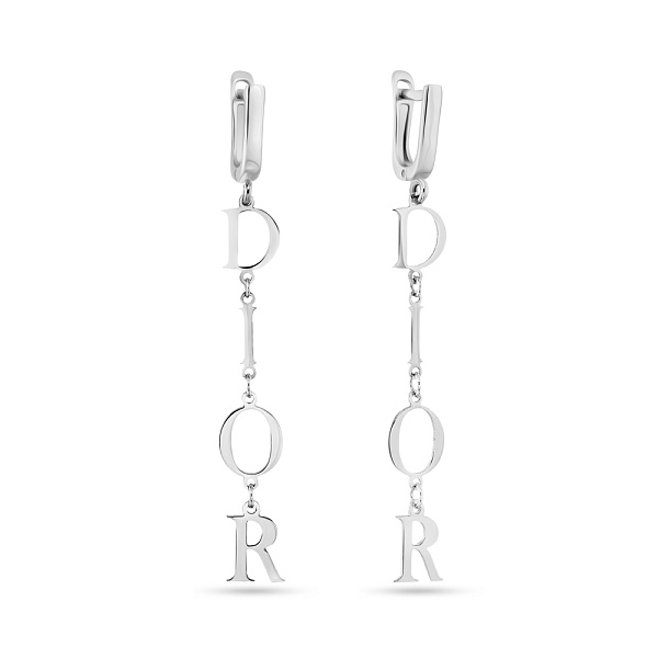 Серьги-подвески из белого золота (арт. 107890б) – изображение 1