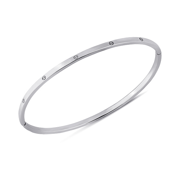 Серебряный жесткий браслет без камней (арт. 7509/3818/3) – изображение 1