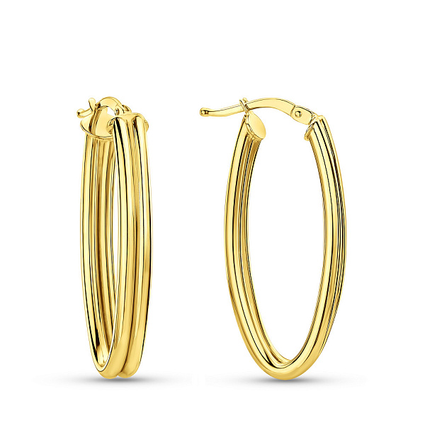 Серьги-кольца из желтого золота (арт. 1091621/30ж) – изображение 1