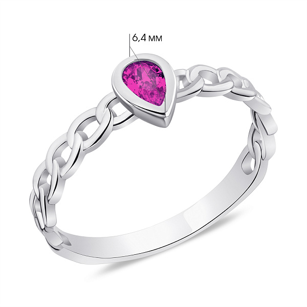 Серебряное кольцо с розовым альпинитом (арт. 7501/6488ар) – изображение 2