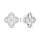 Серебряные серьги Клевер с фианитами (арт. 7518/7335/10) – изображение 1
