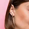 Золотые серьги с кварцем и фианитами (арт. 110140Пз) – изображение 2
