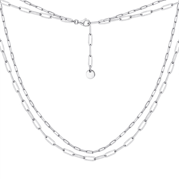 Многослойное колье Trendy Style из серебра (арт. 7507/2014) – изображение 2