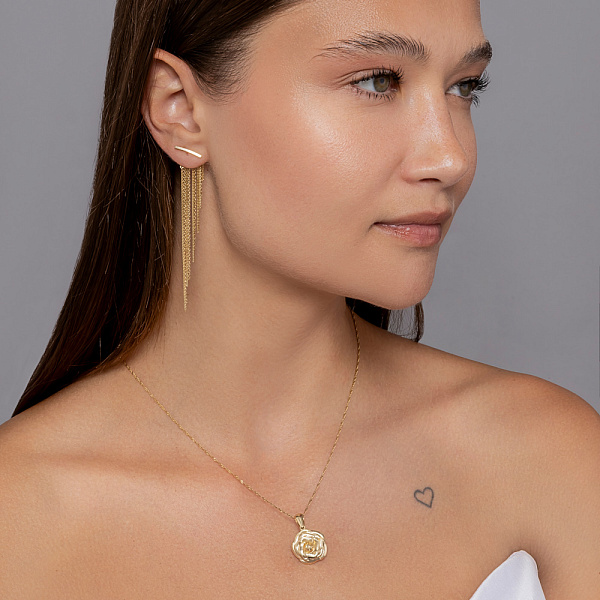 Золотой кулон Роза (арт. 424974ж) – изображение 3