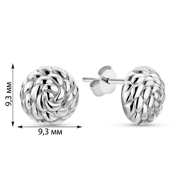 Серьги из белого золота (арт. 1101119б) – изображение 4