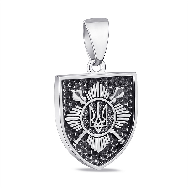 Серебряный патриотический подвес Трезубец (арт. 7903/1918) – изображение 1