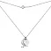 Серебряное колье Сердце с фианитом (арт. 7507/1585) – изображение 3