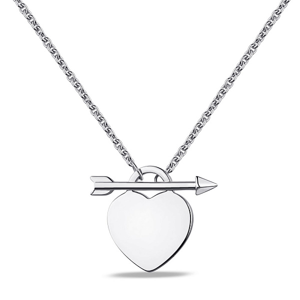 Серебряное колье Сердце (арт. 7507/1586) – изображение 1