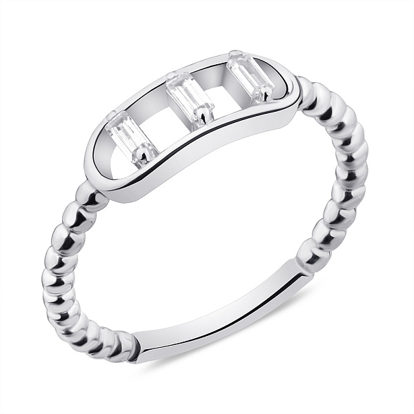 Кольцо из серебра с фианитами (арт. 7501/6016) – изображение 1