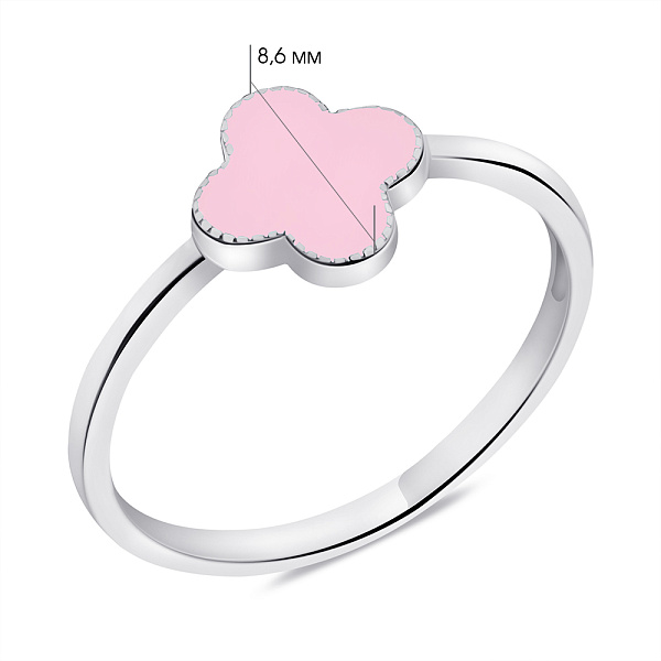 Кольцо из серебра Клевер (арт. 7501/3731/8ер) – изображение 2