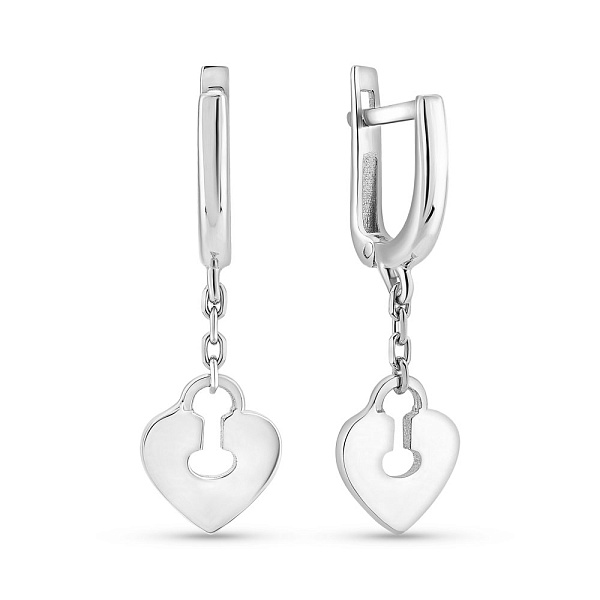 Серьги из белого золота (арт. 1091920б) – изображение 1