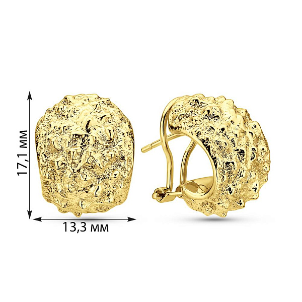 Серьги из желтого золота Francelli (арт. е1091757ж) – изображение 3