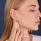 Золотые серьги-пусеты с фианитами (арт. 109888) – изображение 2