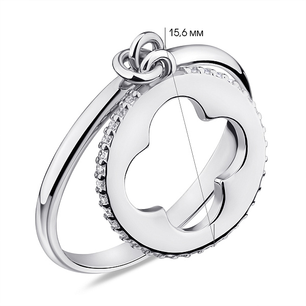Серебряное кольцо с подвеской (арт. 7501/2104) – изображение 2