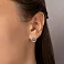 Сережки з білого золота з сапфіром і діамантами (арт. С341654020бс) – зображення 2