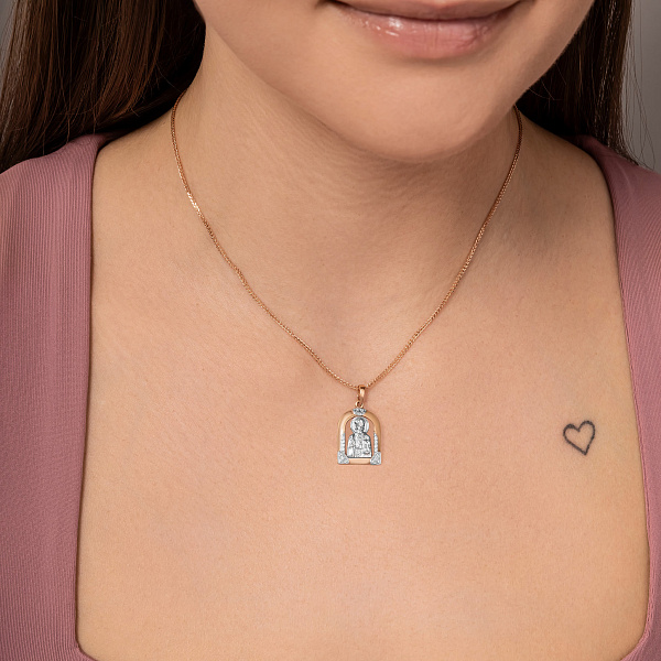 Золотая ладанка иконка Николай Чудотворец (арт. 440573) – изображение 2
