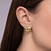 Серьги из желтого золота без камней (арт. 111457жм) – изображение 2