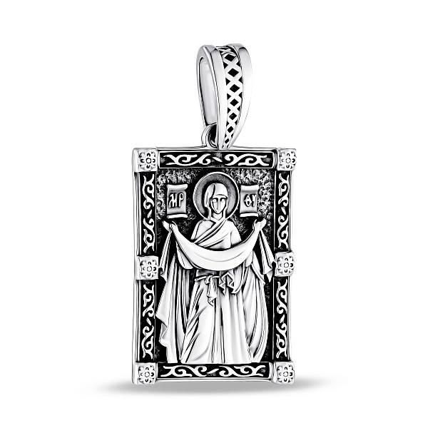 Серебряная ладанка Покрова Богородицы (арт. 7917/2556) – изображение 1