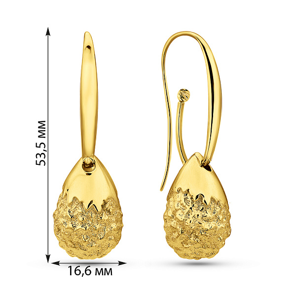 Серьги из желтого золота Francelli (арт. е1091749ж) – изображение 7